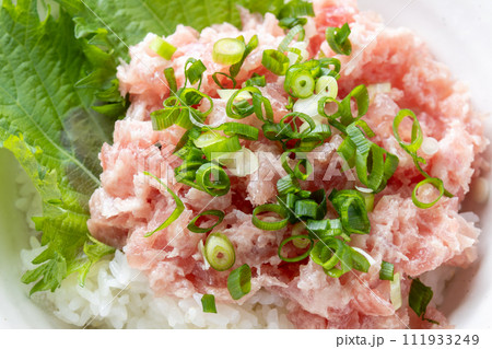 ねぎとろ丼のアップ。 ねぎとろ丼のアップ。 111933249