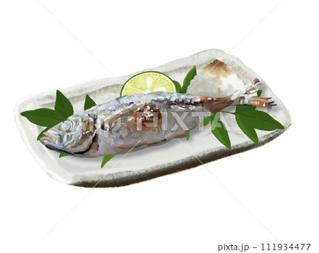 アジの塩焼き(飾り付き) アジの塩焼き(飾り付き) 111934477