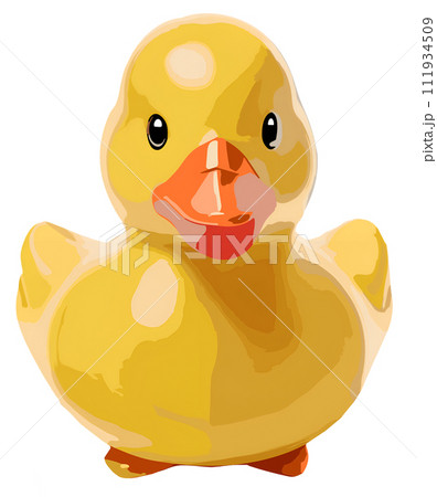 little duck on a cartoon face, png files,Generative AI little duck on a cartoon face, png files,Generative AI 111934509