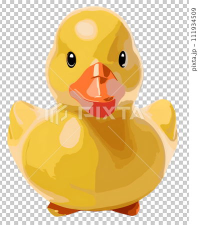 little duck on a cartoon face, png files,Generative AI 111934509