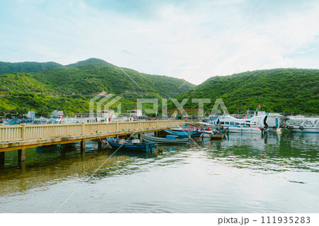 boats on a lake 111935283