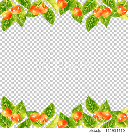 Cherry background, fruit hand-drawn watercolor illustration material Cherry background, fruit hand-drawn watercolor illustration material 111935310