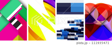 Sleek geometric abstract backgrounds composed of circles, lines, and triangles, exuding minimalist sophistication for wallpaper, business card, cover, poster, banner, brochure, header, website Sleek geometric abstract backgrounds composed of circles, lines, and triangles, exuding minimalist sophistication for wallpaper, business card, cover, poster, banner, brochure, header, website 111935471