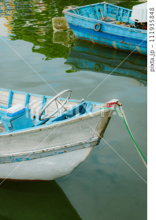 boats anchored on the shore boats anchored on the shore 111935848