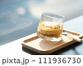 Affogato Coffee made by Vanilla ice cream and on top with Espresso Shot 111936730