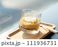 Affogato Coffee made by Vanilla ice cream and on top with Espresso Shot 111936731