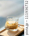 Affogato Coffee made by Vanilla ice cream and on top with Espresso Shot 111936732