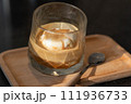 Affogato Coffee made by Vanilla ice cream and on top with Espresso Shot 111936733