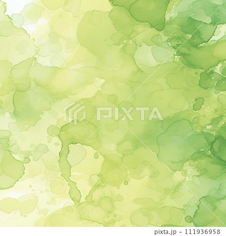 緑の葉が生い茂る水彩の背景イラスト AI画像 緑の葉が生い茂る水彩の背景イラスト AI画像 111936958
