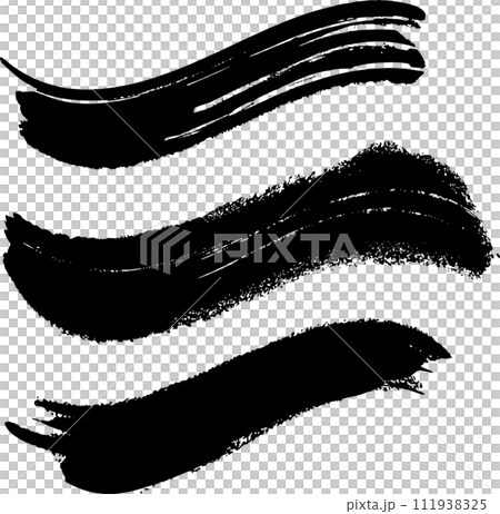 用毛筆畫的毛筆插畫素材 用毛筆畫的毛筆插畫素材 111938325