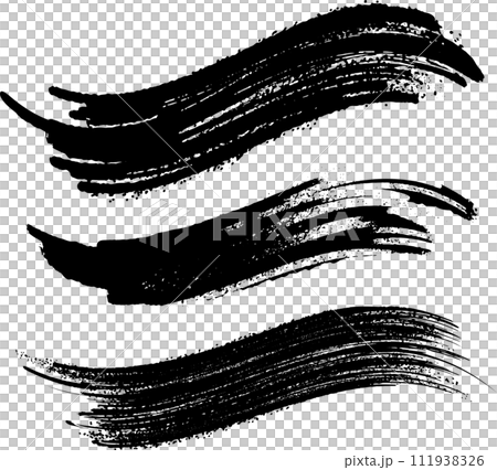 筆で描いた墨のブラシのイラスト素材 111938326