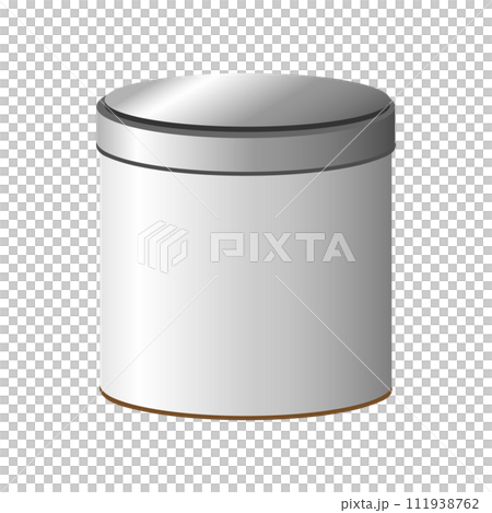 一個簡單的橢圓形鋁罐的插圖 111938762
