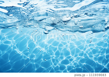 綺麗な水をイメージした水色系の背景素材 111939083