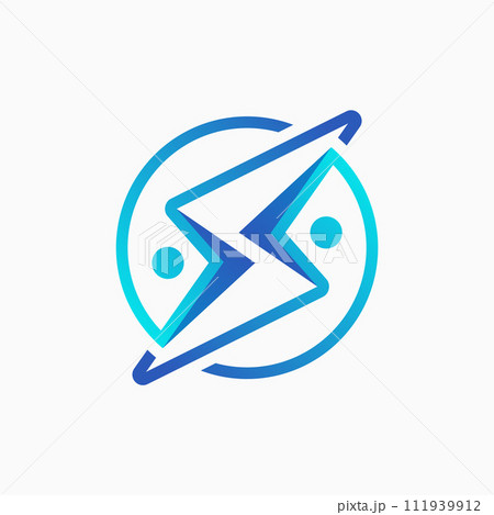 Logo design graphic concept creative premium vector stock abstract sign lighting storm thunder two people flip Related to flash energy power community Logo design graphic concept creative premium vector stock abstract sign lighting storm thunder two people flip Related to flash energy power community 111939912