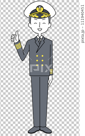 グッドサイン 海上自衛隊 幹部(冬制服)のイラスト グッドサイン 海上自衛隊 幹部(冬制服)のイラスト 111940451