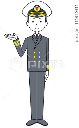 案内 海上自衛隊 幹部(冬制服)のイラスト 案内 海上自衛隊 幹部(冬制服)のイラスト 111940452