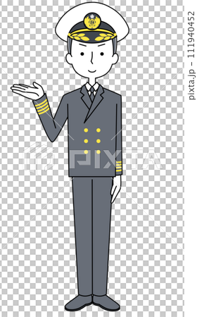 案内 海上自衛隊 幹部(冬制服)のイラスト 案内 海上自衛隊 幹部(冬制服)のイラスト 111940452