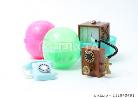 ガチャガチャ, ミニチュア, おもちゃ, 玩具, 電話, レトロ, 雑貨, カプセル, カプセル玩具 ガチャガチャ, ミニチュア, おもちゃ, 玩具, 電話, レトロ, 雑貨, カプセル, カプセル玩具 111940491