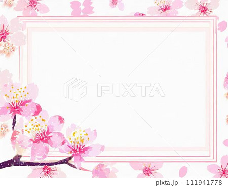 桜の背景素材 111941778