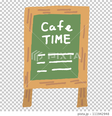 Cafe signboard cafe menu illustration 111942948