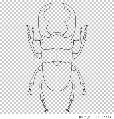 線條畫昆蟲單項圖示鍬蟲 111943313