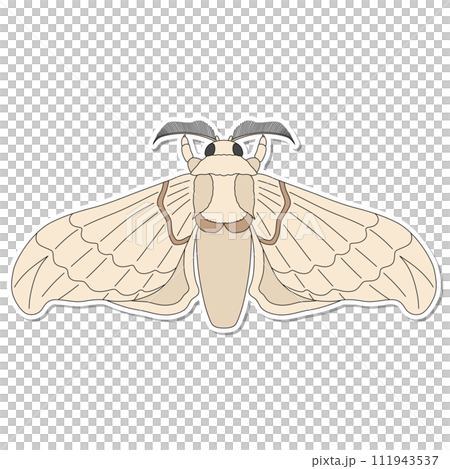 Sticker insect single item icon silkworm 111943537
