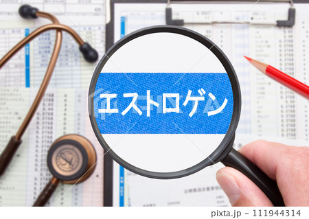 エストロゲン（女性ホルモン）　医療イメージ 111944314