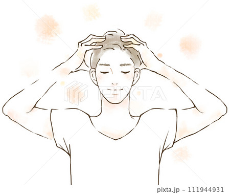 美容意識の高い男性のイラスト　メンズ美容　スパ 111944931