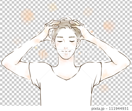 美容意識の高い男性のイラスト　メンズ美容　スパ 111944931