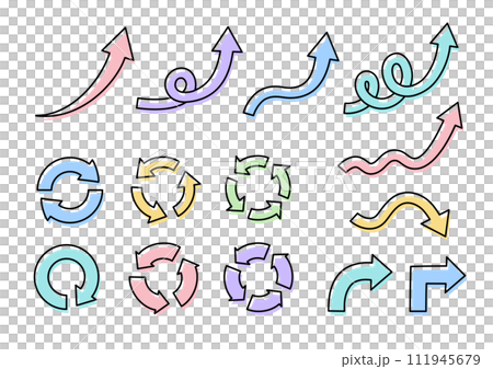 彩色箭頭集 111945679