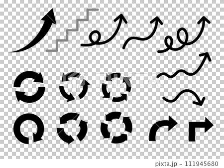 Simple arrow icon set Simple arrow icon set 111945680