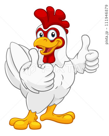 Chicken Cartoon Rooster Cockerel Character 111946879