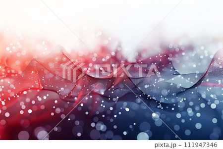 Futuristic big data waves with lines and connected dots. Information technology concept. Futuristic big data waves with lines and connected dots. Information technology concept. 111947346