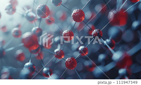 Futuristic big data with lines and connected dots. Information technology concept. Futuristic big data with lines and connected dots. Information technology concept. 111947349