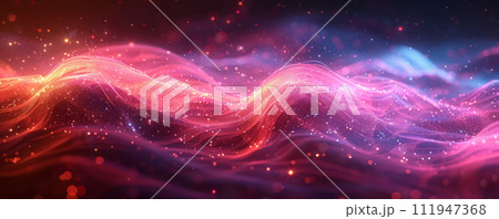 Geometric blue and maroon colored violet background with connected lines and dots 111947368