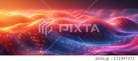 Geometric blue and maroon color with dark background with connected lines and dots Geometric blue and maroon color with dark background with connected lines and dots 111947371