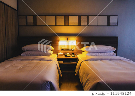 癒やしのホテル　ラグジュアリーホテル　ツインベット 111948124