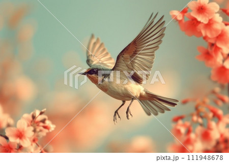 Bird in the Celestial Dance: Graceful Movement of Elastic Wings 111948678