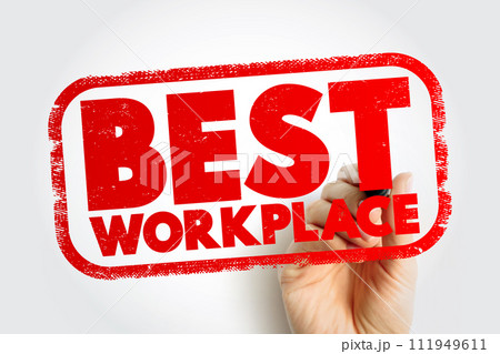 Best Workplace text stamp, concept background 111949611