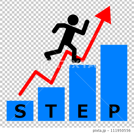 一個人努力提高水平和進步的插圖 111950556