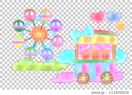 テーマパークのキッチンカー テーマパークのキッチンカー 111950829