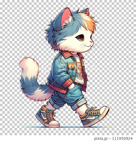 服を着た猫 111950924