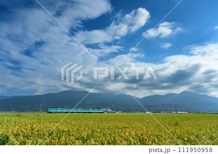 筑肥線を走る103系1500番台(復活国鉄色) 111950958