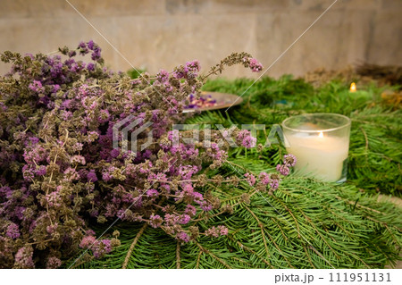 Magic bath brooms made of aromatic herbs 111951131