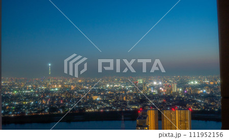 スカイツリーのある夜景 スカイツリーのある夜景 111952156