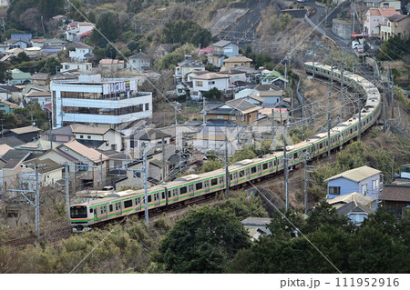 東海道本線　湯河原ー真鶴　JR東日本　E231系1000番台　S-31編成（国府津） 111952916