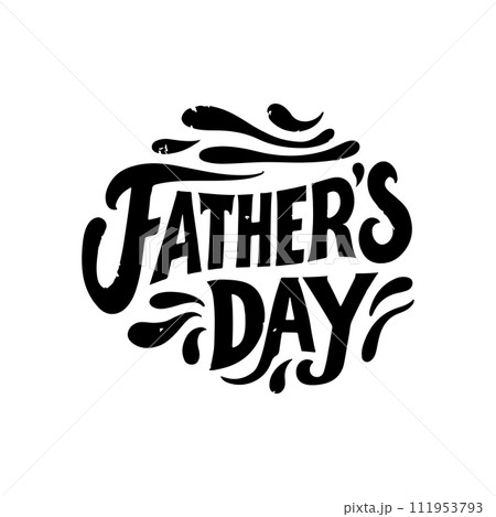Happy Father's day, slogan t shirt vector illustration 111953793