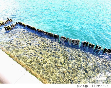 箱根　芦ノ湖　透き通った湖 111953897