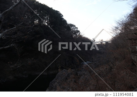 関東の耶馬渓　高津戸峡　冬の夕暮れ 111954081