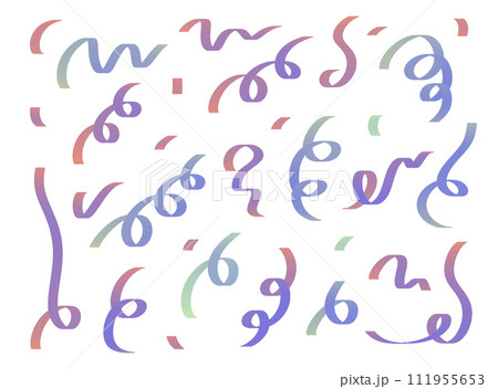 パーティーの紙吹雪素材イラスト 111955653